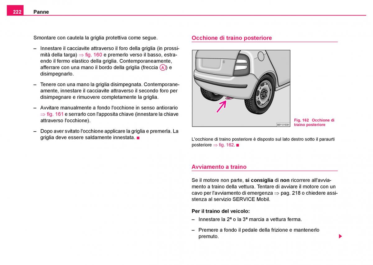 Skoda Fabia I 1 manuale del proprietario / page 223