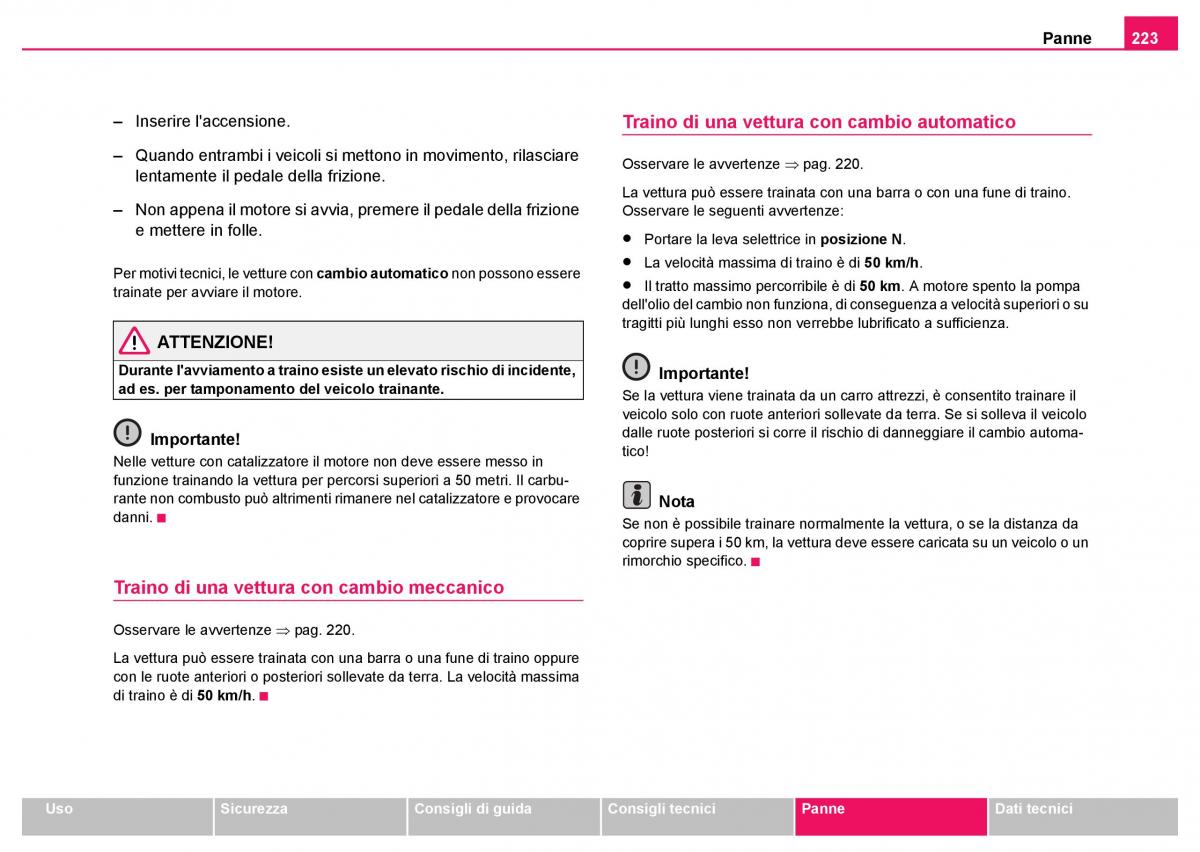 Skoda Fabia I 1 manuale del proprietario / page 224