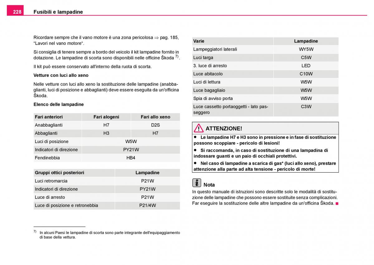 Skoda Fabia I 1 manuale del proprietario / page 229