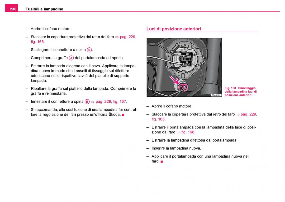 Skoda Fabia I 1 manuale del proprietario / page 231