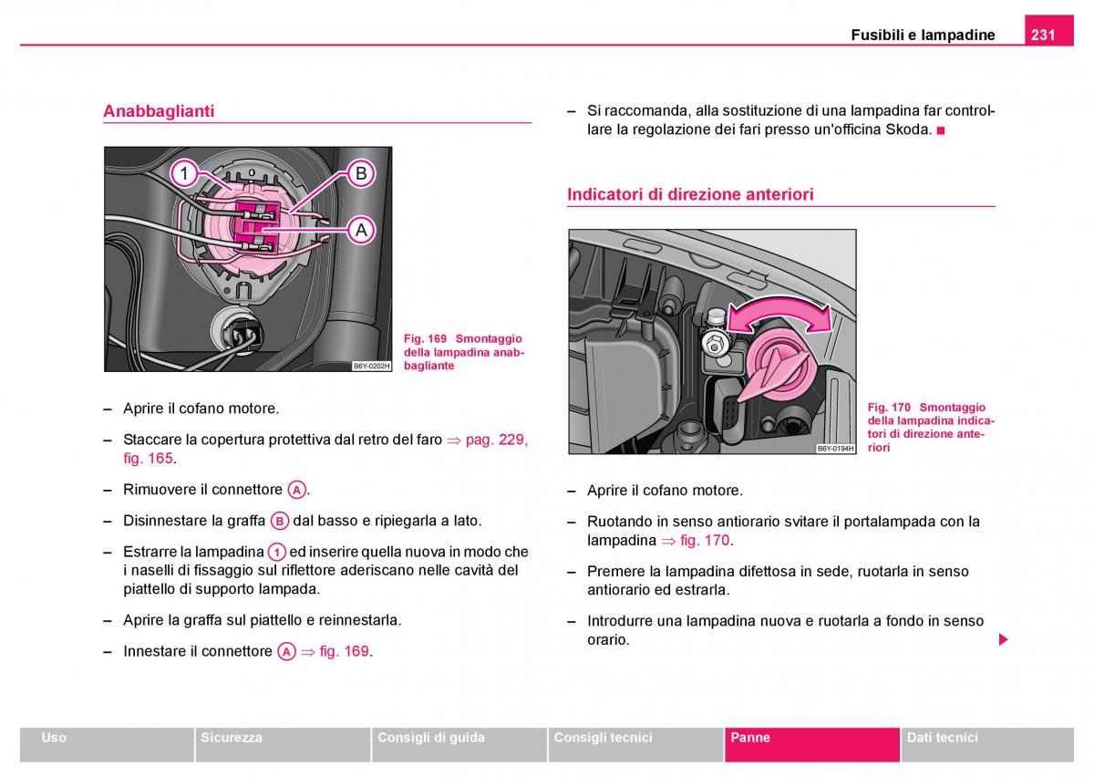 Skoda Fabia I 1 manuale del proprietario / page 232