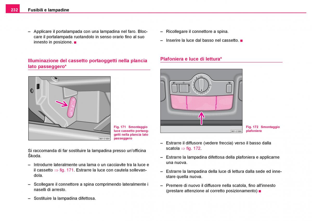 Skoda Fabia I 1 manuale del proprietario / page 233