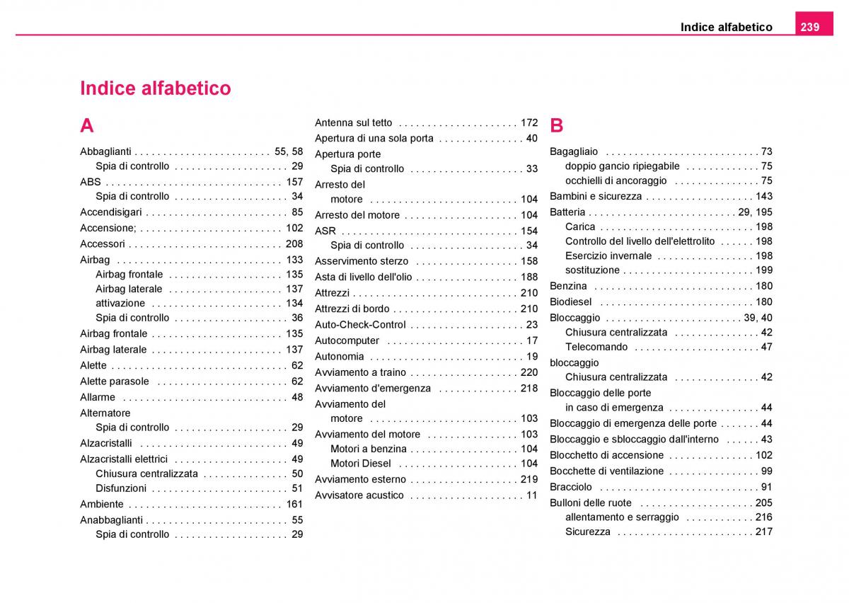 Skoda Fabia I 1 manuale del proprietario / page 240