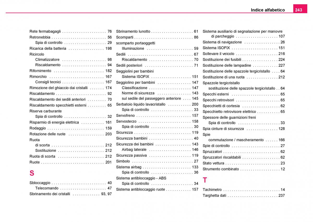 Skoda Fabia I 1 manuale del proprietario / page 244