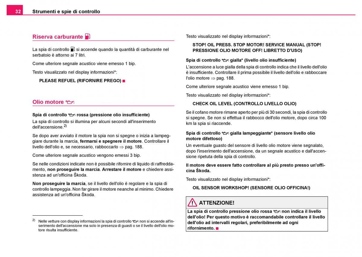 Skoda Fabia I 1 manuale del proprietario / page 33