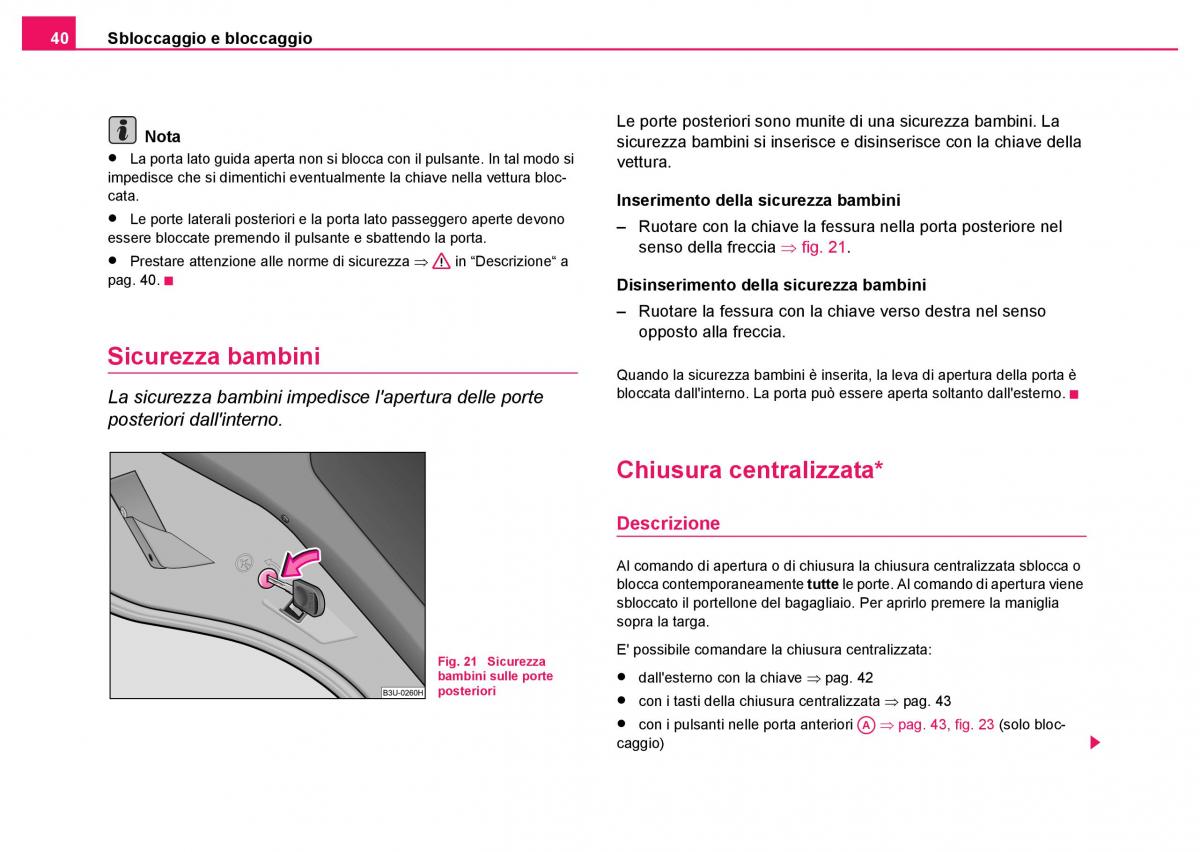 Skoda Fabia I 1 manuale del proprietario / page 41