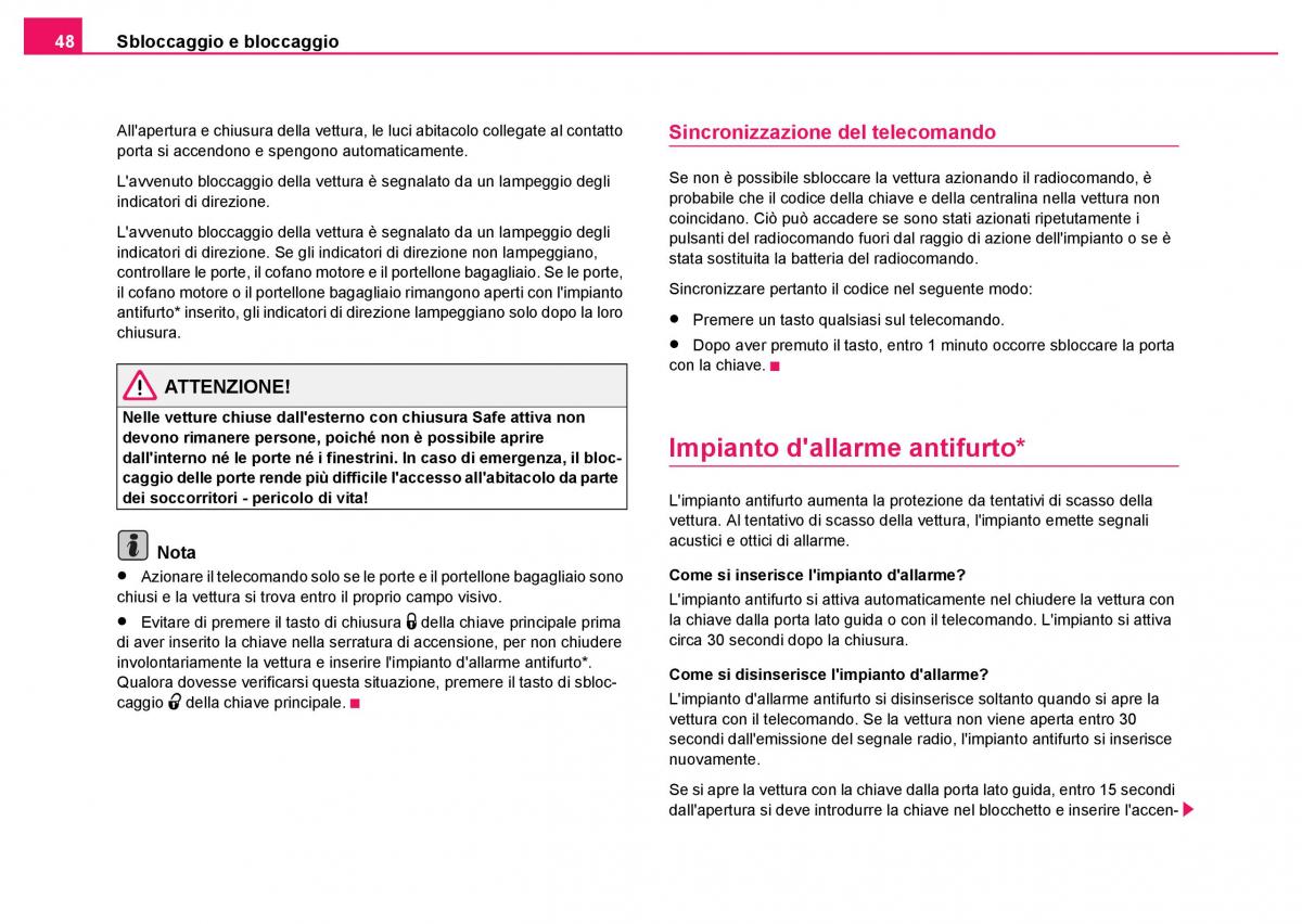 Skoda Fabia I 1 manuale del proprietario / page 49