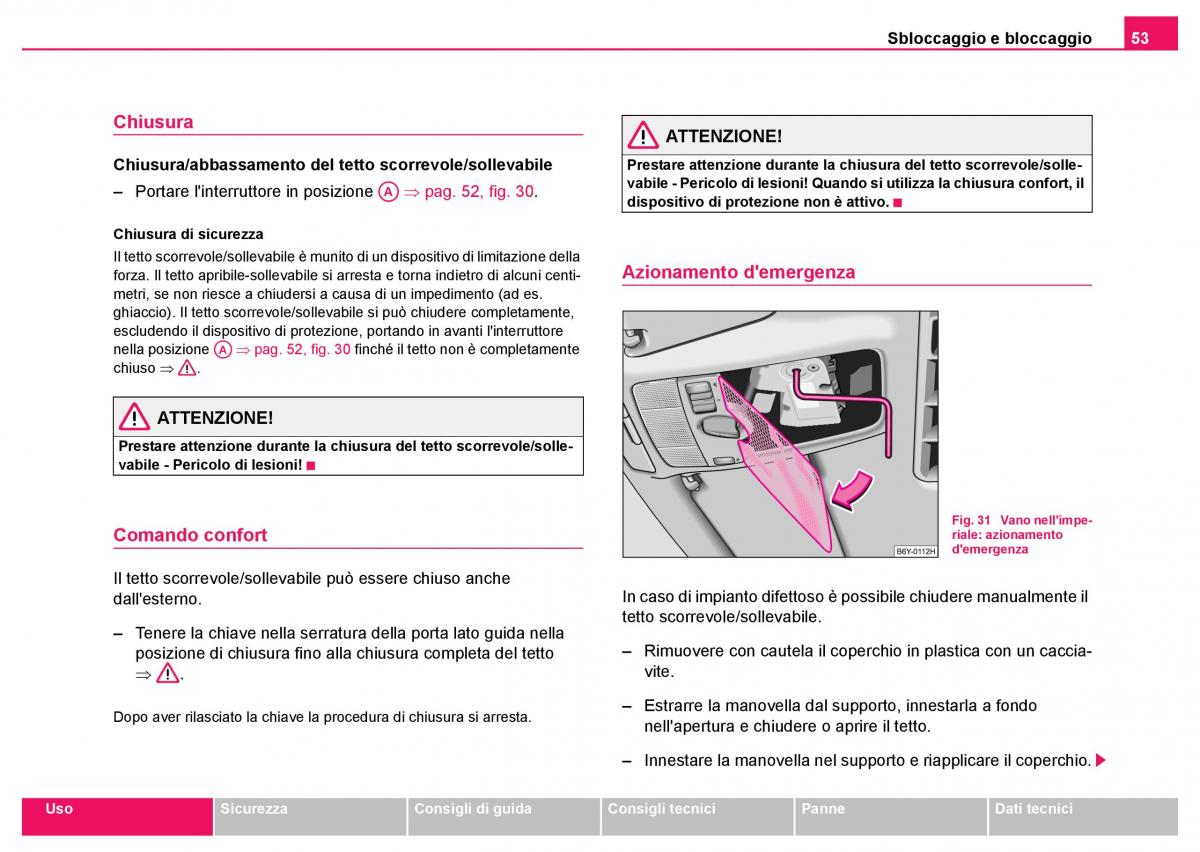 Skoda Fabia I 1 manuale del proprietario / page 54