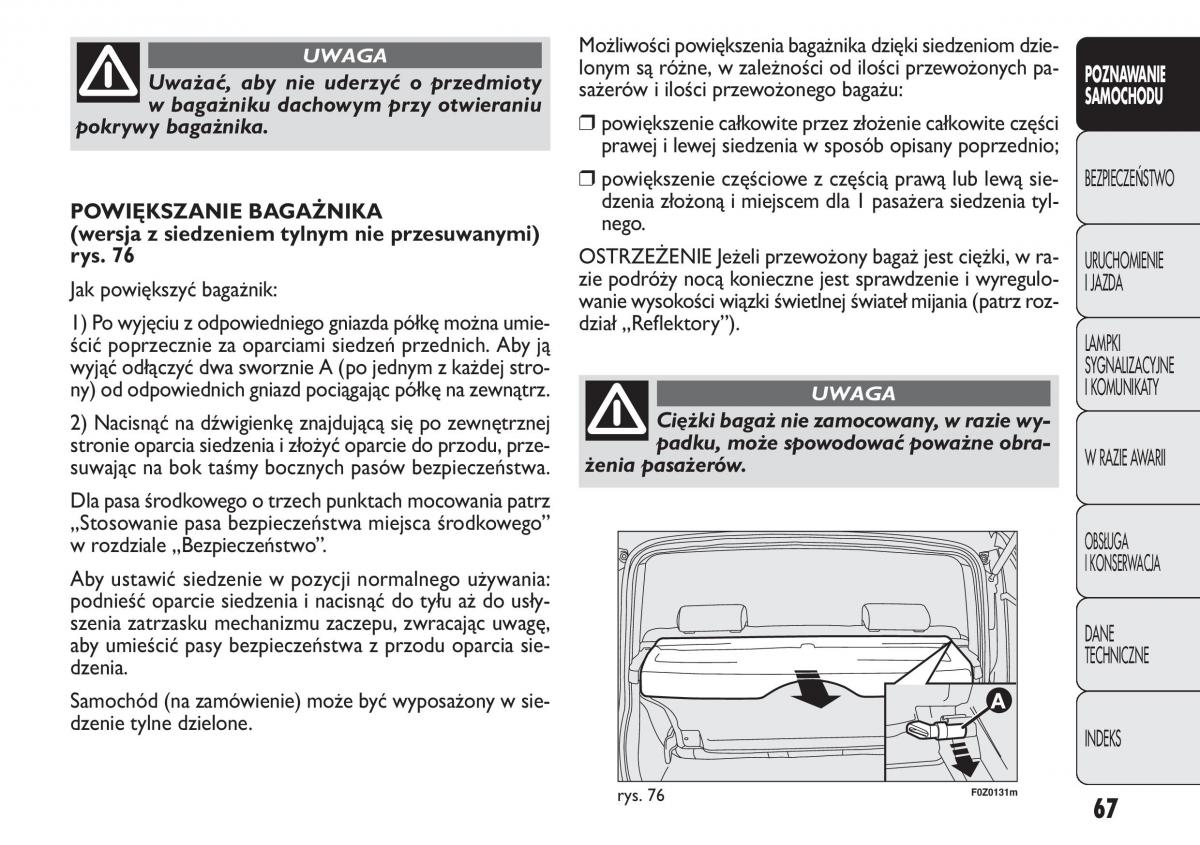 Fiat Panda II 2 instrukcja obslugi / page 68