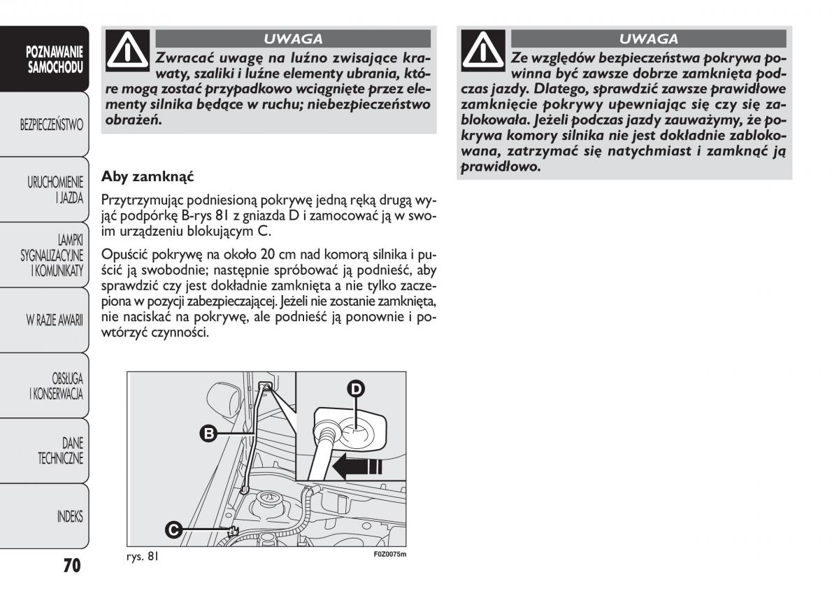 Fiat Panda II 2 instrukcja obslugi / page 71