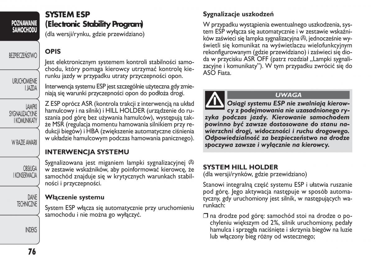 Fiat Panda II 2 instrukcja obslugi / page 77