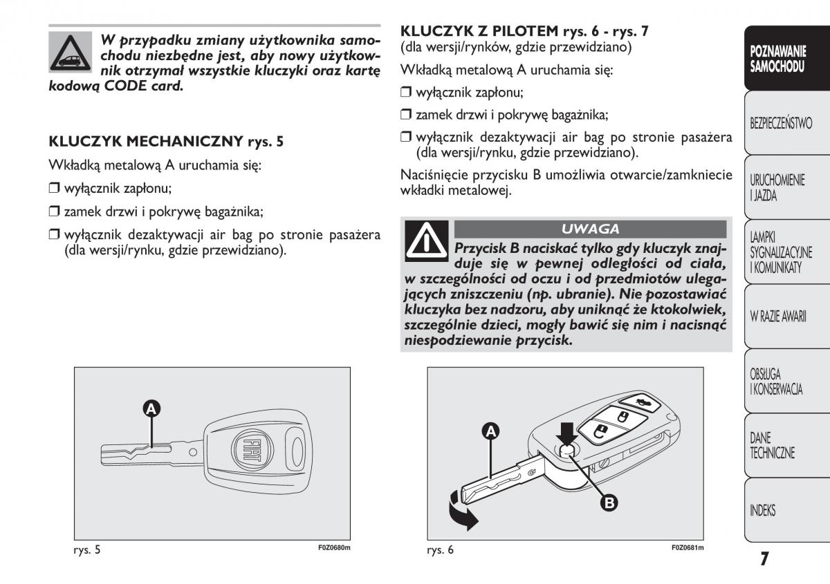 Fiat Panda II 2 instrukcja obslugi / page 8