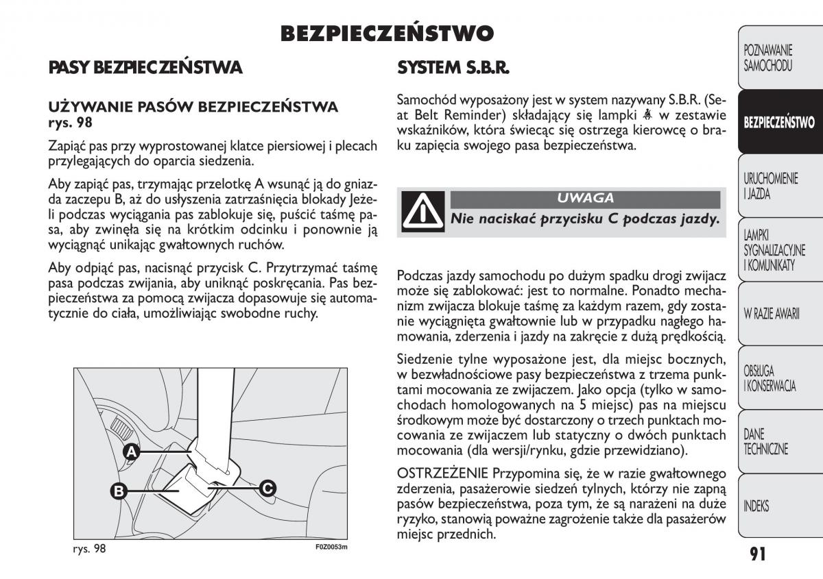 Fiat Panda II 2 instrukcja obslugi / page 92