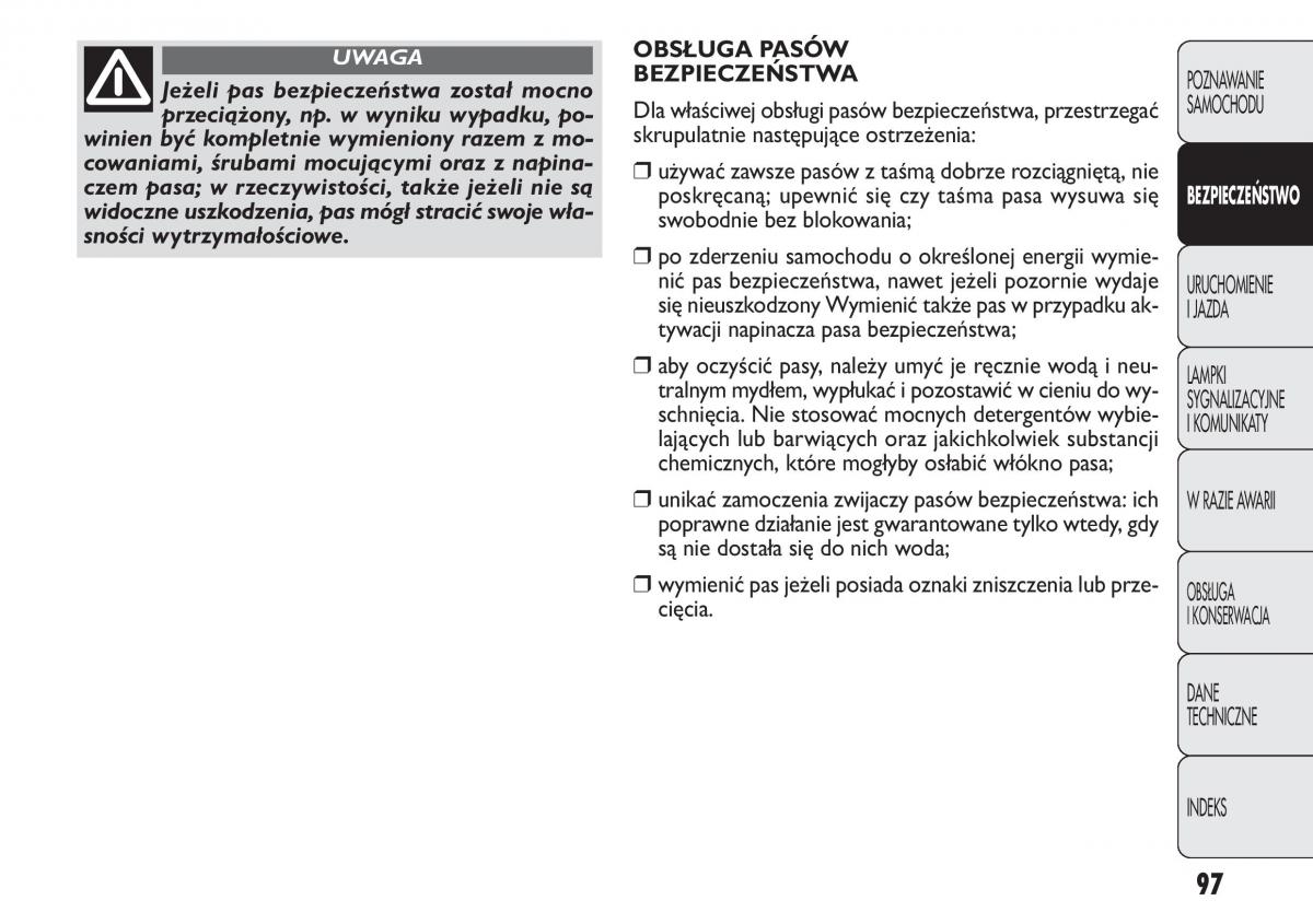 Fiat Panda II 2 instrukcja obslugi / page 98