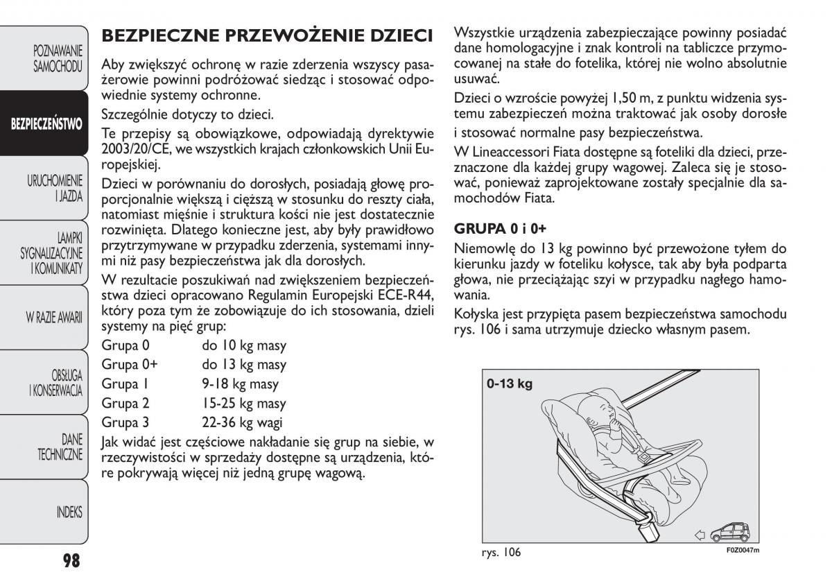 Fiat Panda II 2 instrukcja obslugi / page 99