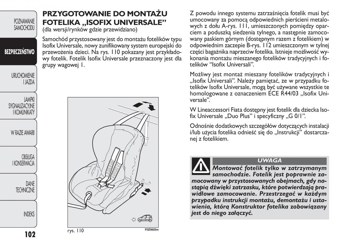 Fiat Panda II 2 instrukcja obslugi / page 103