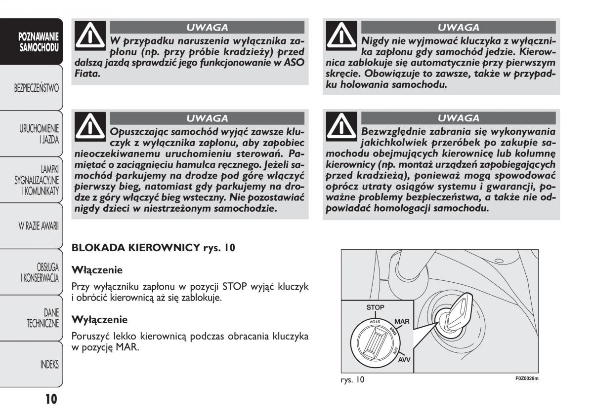 Fiat Panda II 2 instrukcja obslugi / page 11