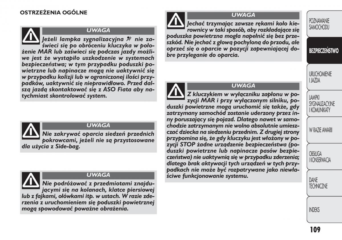 Fiat Panda II 2 instrukcja obslugi / page 110