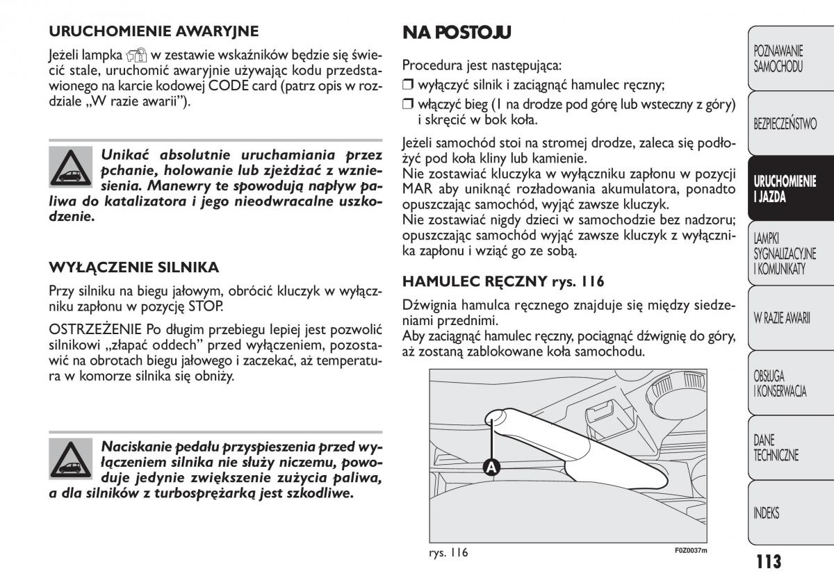 Fiat Panda II 2 instrukcja obslugi / page 114