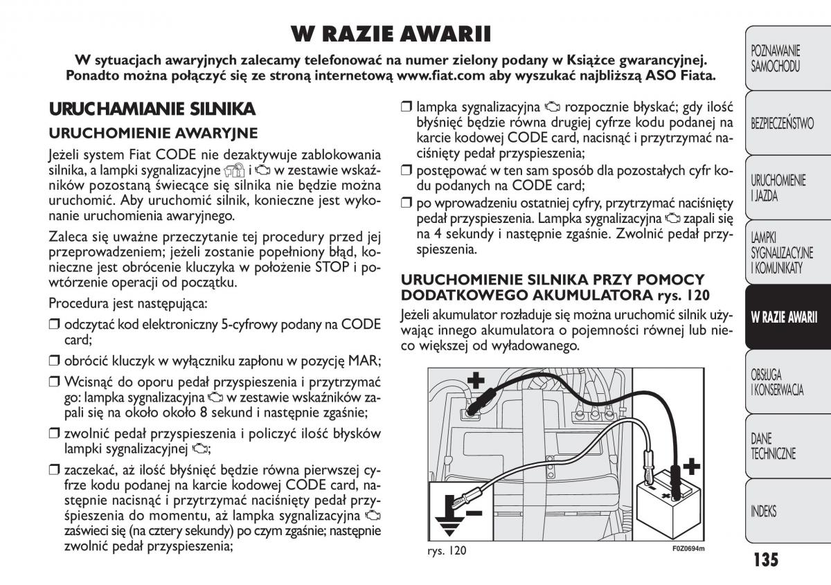 Fiat Panda II 2 instrukcja obslugi / page 136