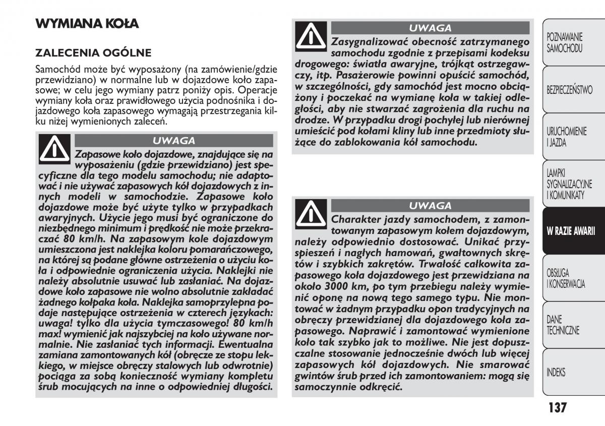 Fiat Panda II 2 instrukcja obslugi / page 138