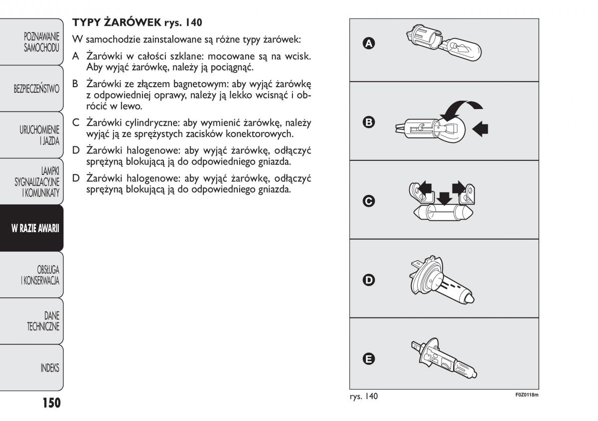 Fiat Panda II 2 instrukcja obslugi / page 151