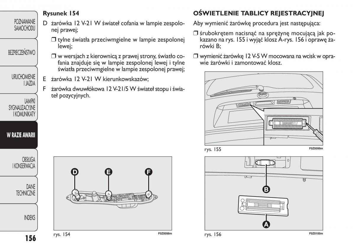 Fiat Panda II 2 instrukcja obslugi / page 157