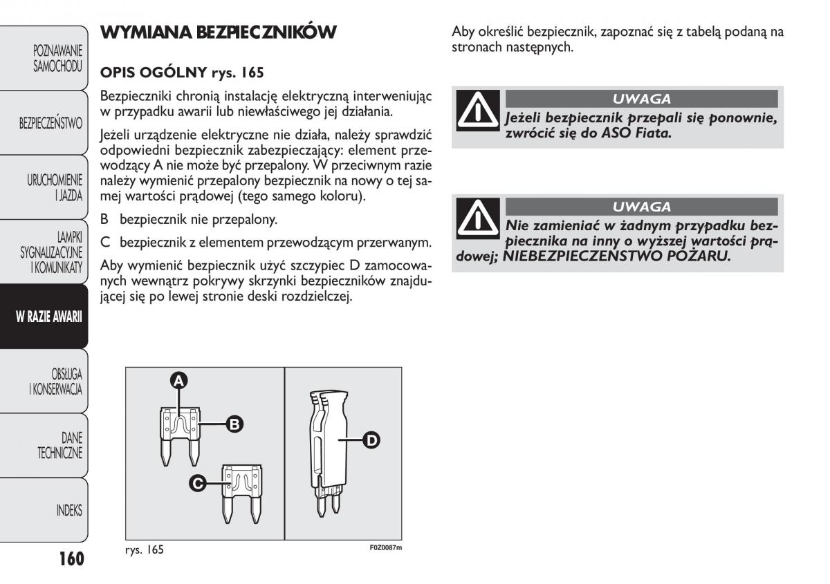 Fiat Panda II 2 instrukcja obslugi / page 161