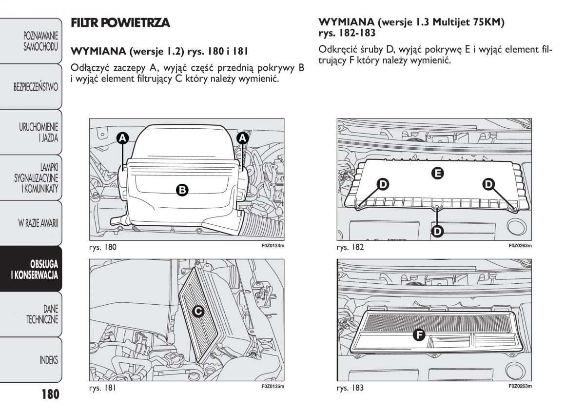 Fiat Panda II 2 instrukcja obslugi / page 181