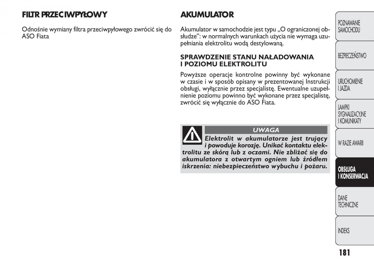 Fiat Panda II 2 instrukcja obslugi / page 182