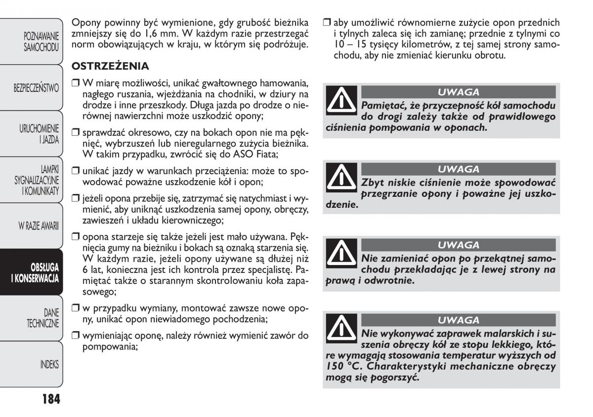 Fiat Panda II 2 instrukcja obslugi / page 185