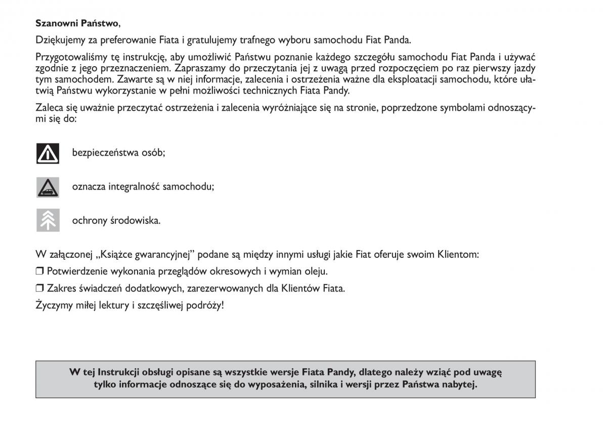 Fiat Panda II 2 instrukcja obslugi / page 2