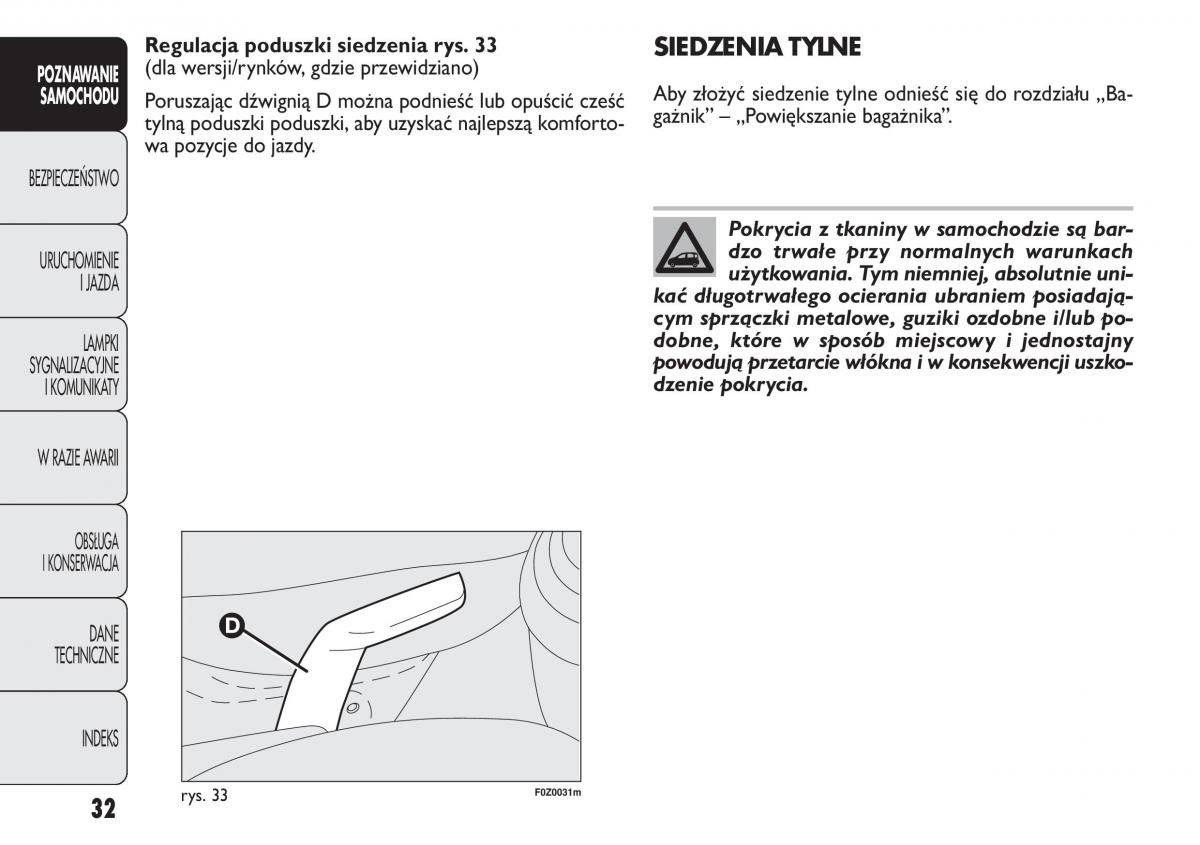 Fiat Panda II 2 instrukcja obslugi / page 33