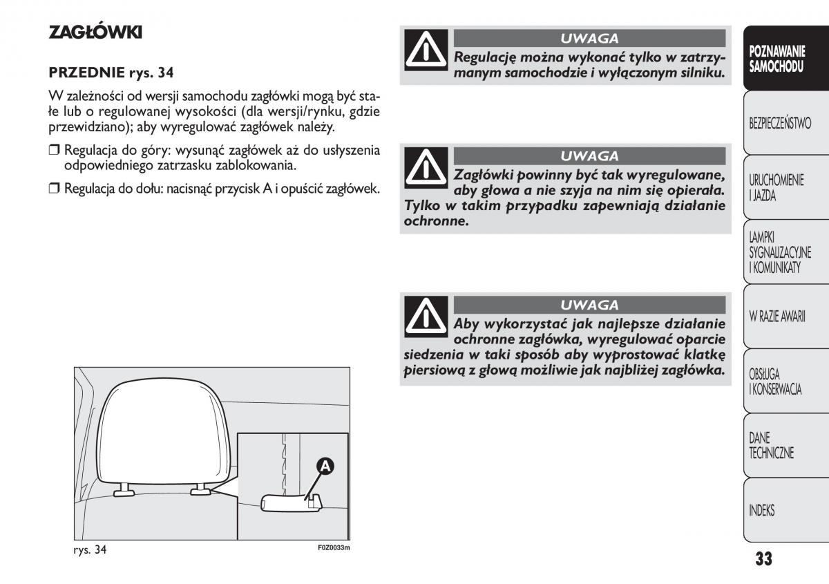 Fiat Panda II 2 instrukcja obslugi / page 34