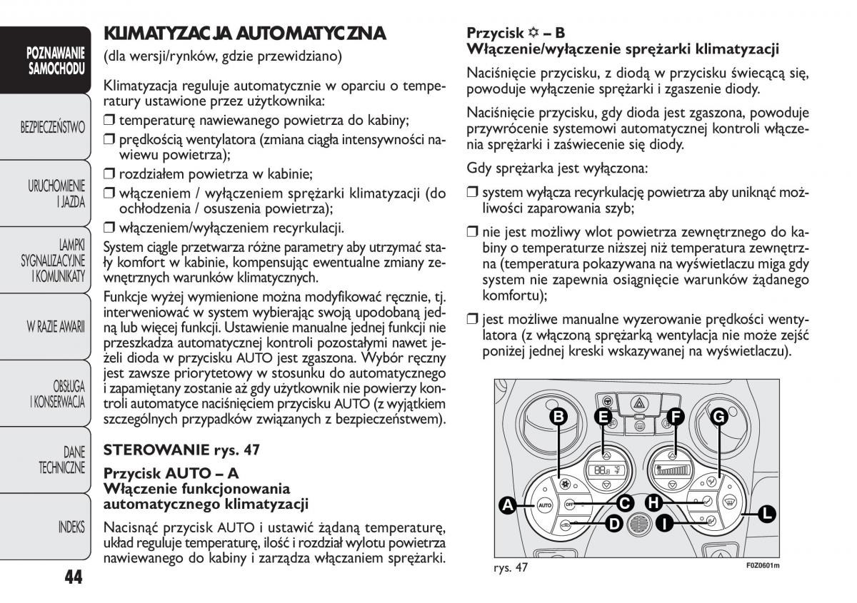 Fiat Panda II 2 instrukcja obslugi / page 45