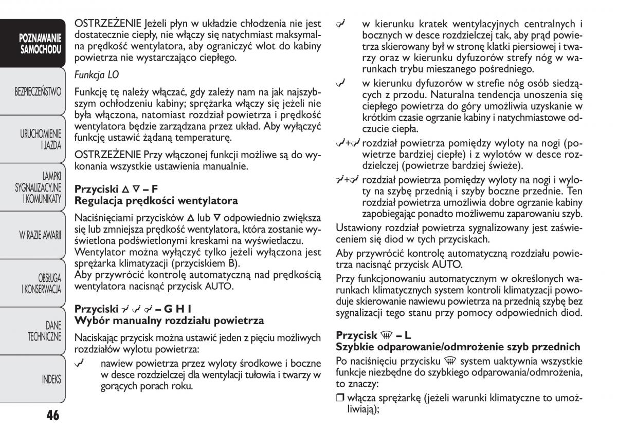 Fiat Panda II 2 instrukcja obslugi / page 47