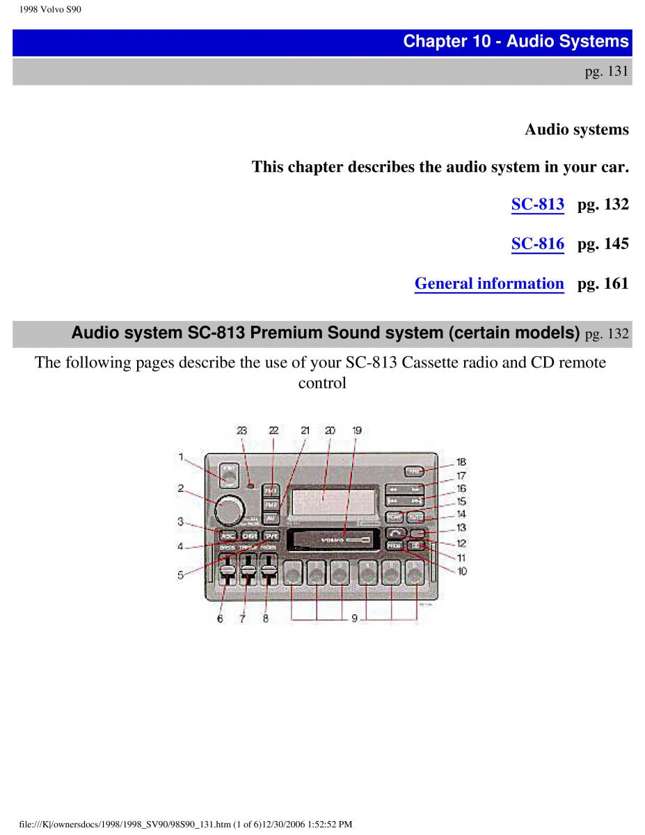 Volvo S90 V90 960 owners manual / page 141