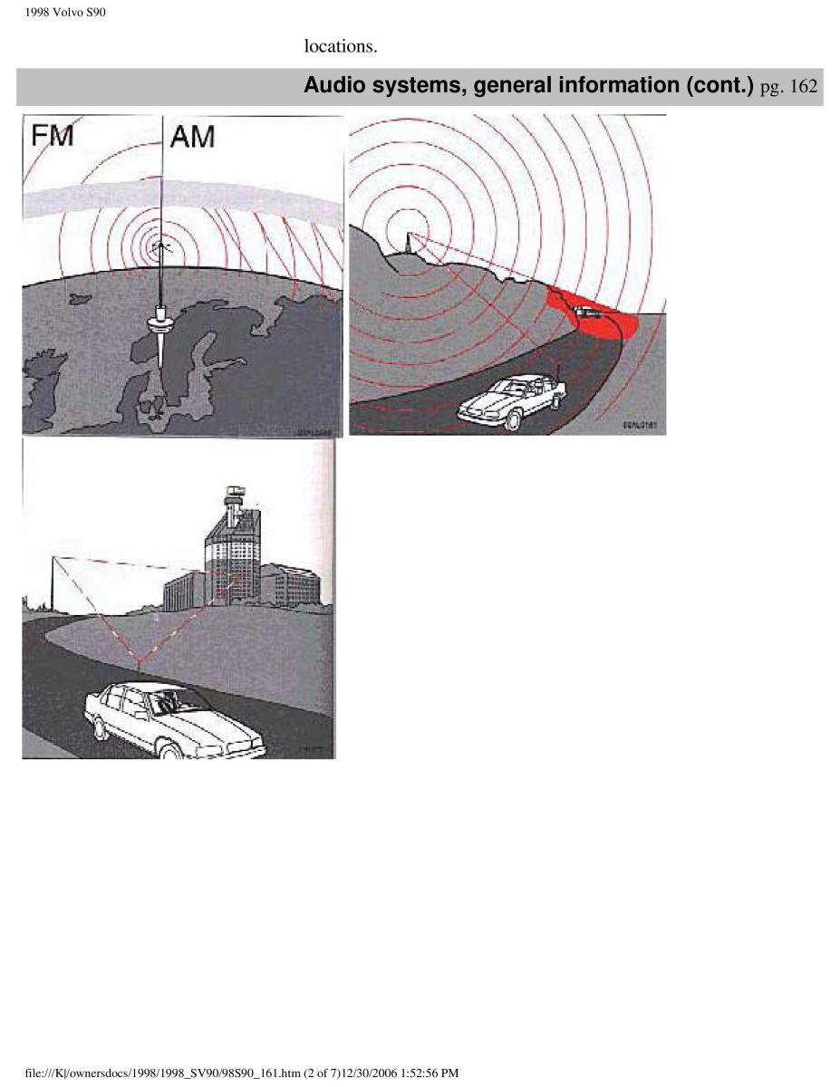 Volvo S90 V90 960 owners manual / page 170