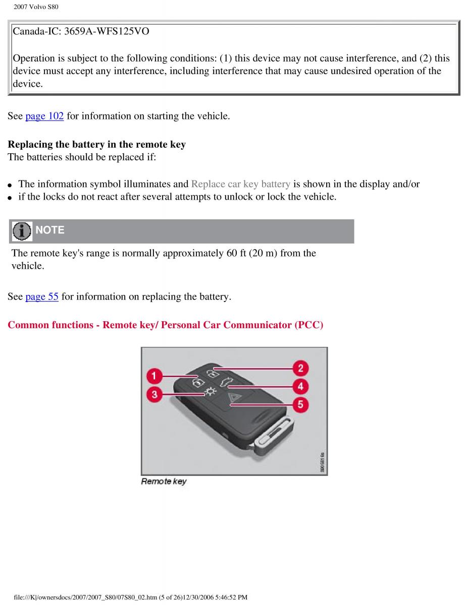 volvo S80 II 2 owners manual / page 57