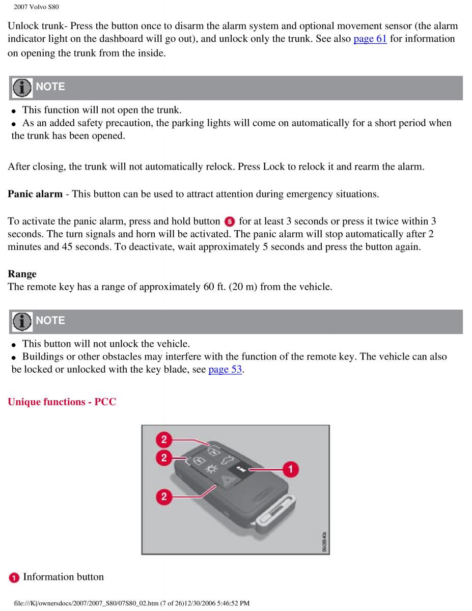 volvo S80 II 2 owners manual / page 59