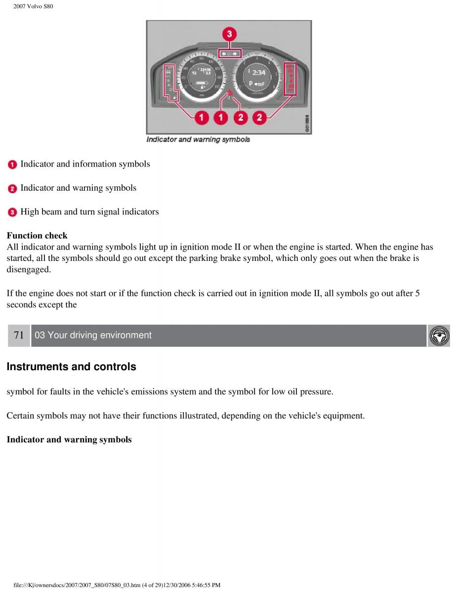 volvo S80 II 2 owners manual / page 82