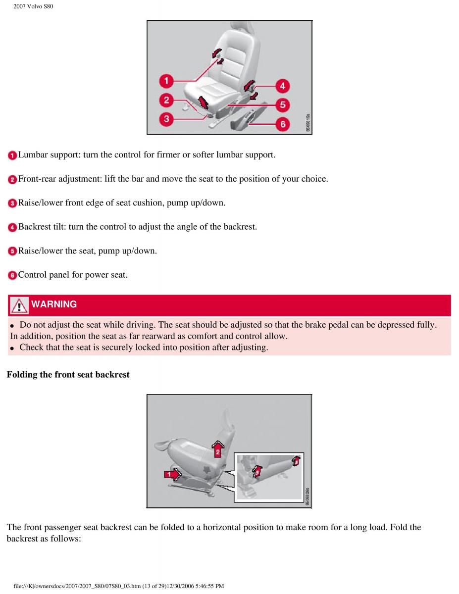 volvo S80 II 2 owners manual / page 91