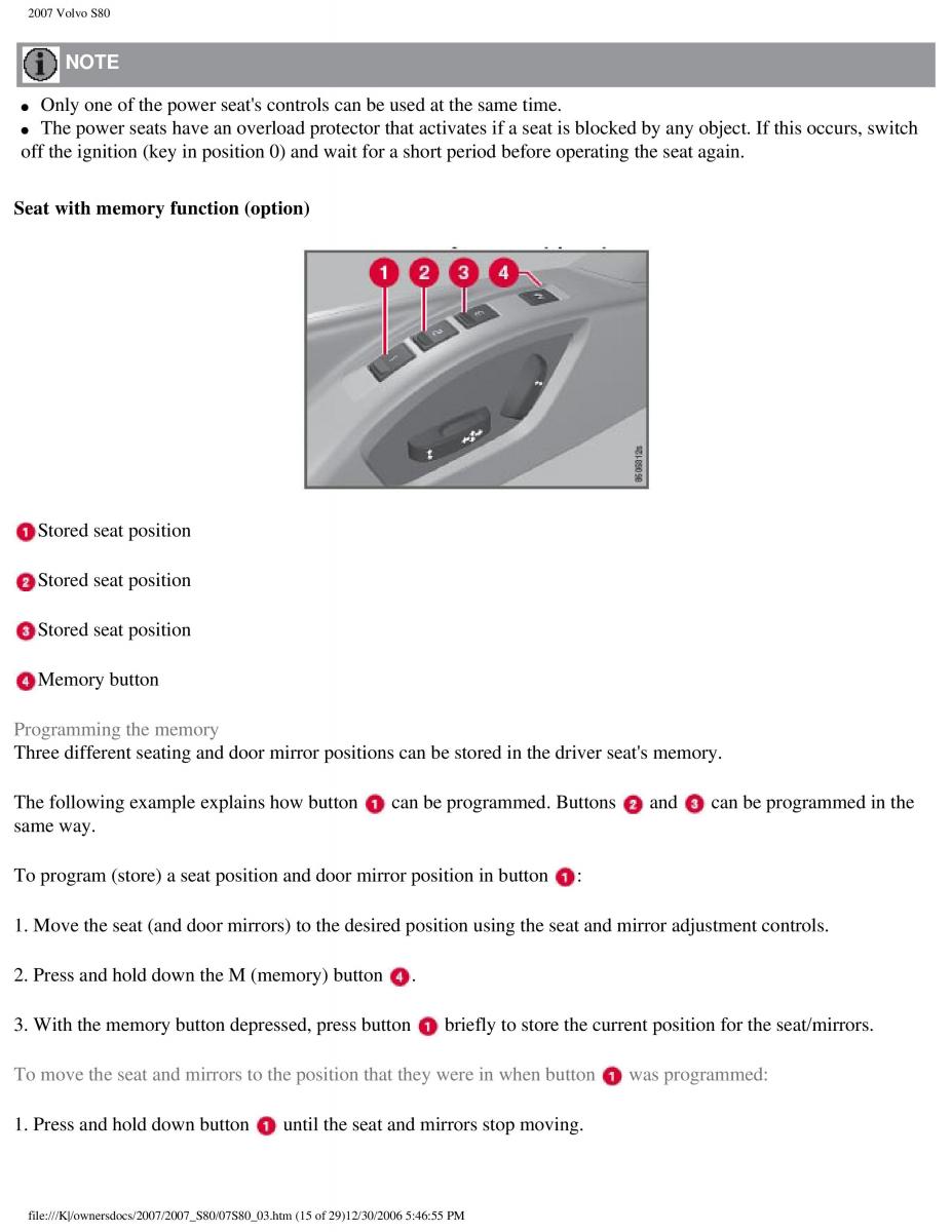 volvo S80 II 2 owners manual / page 93