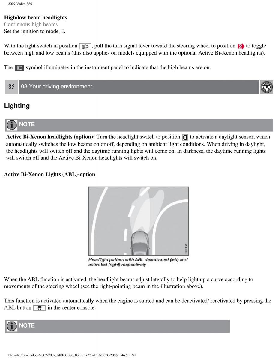 volvo S80 II 2 owners manual / page 101