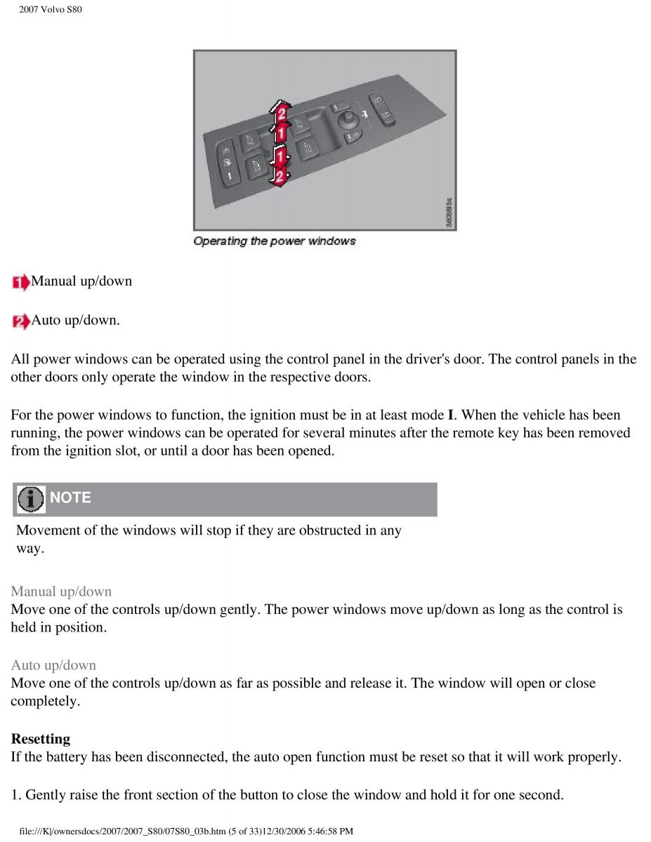 volvo S80 II 2 owners manual / page 112