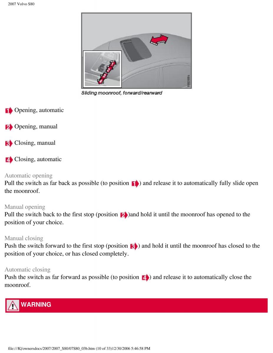 volvo S80 II 2 owners manual / page 117