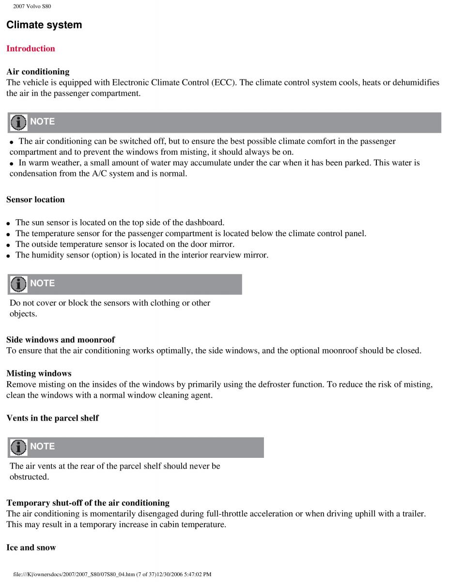 volvo S80 II 2 owners manual / page 147