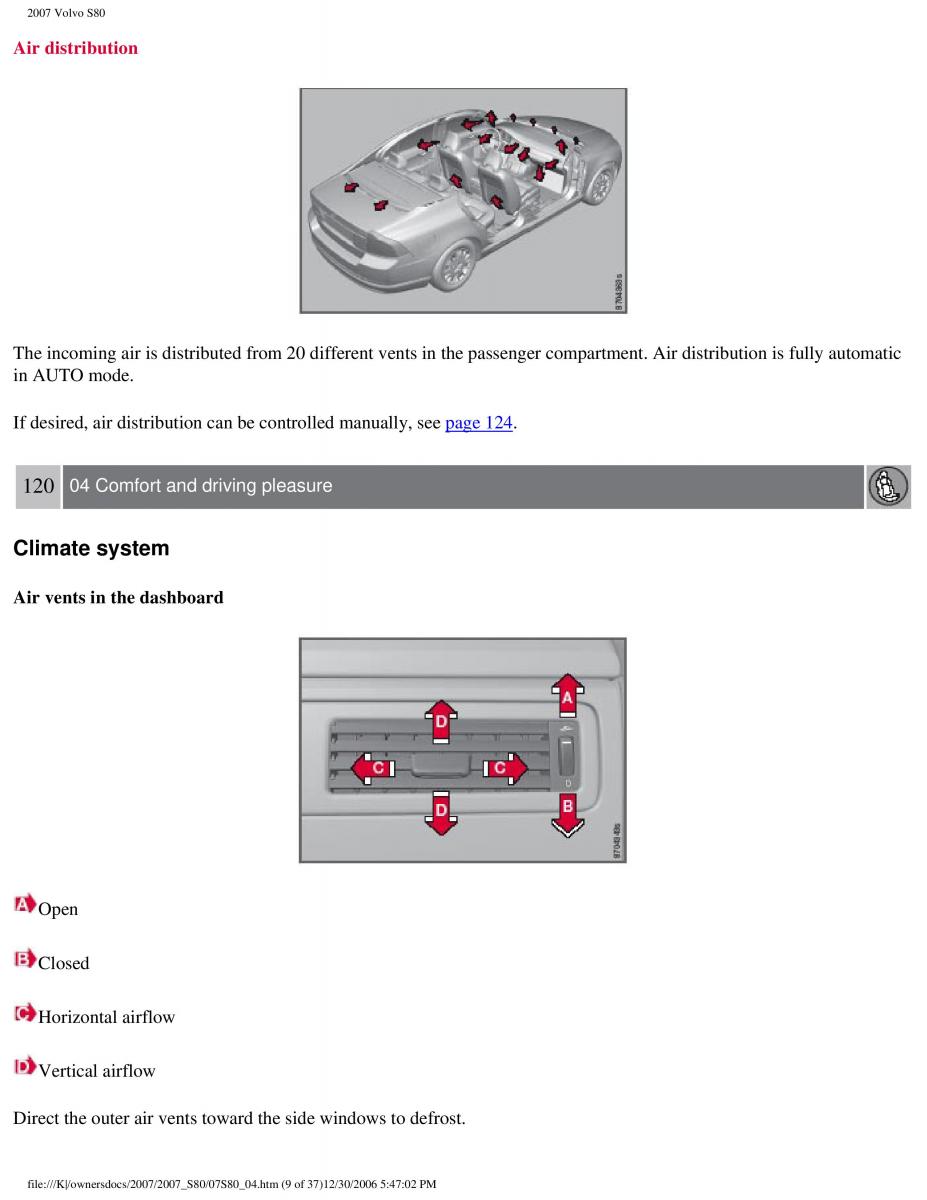 volvo S80 II 2 owners manual / page 149