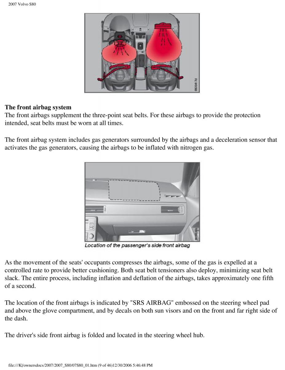 volvo S80 II 2 owners manual / page 15