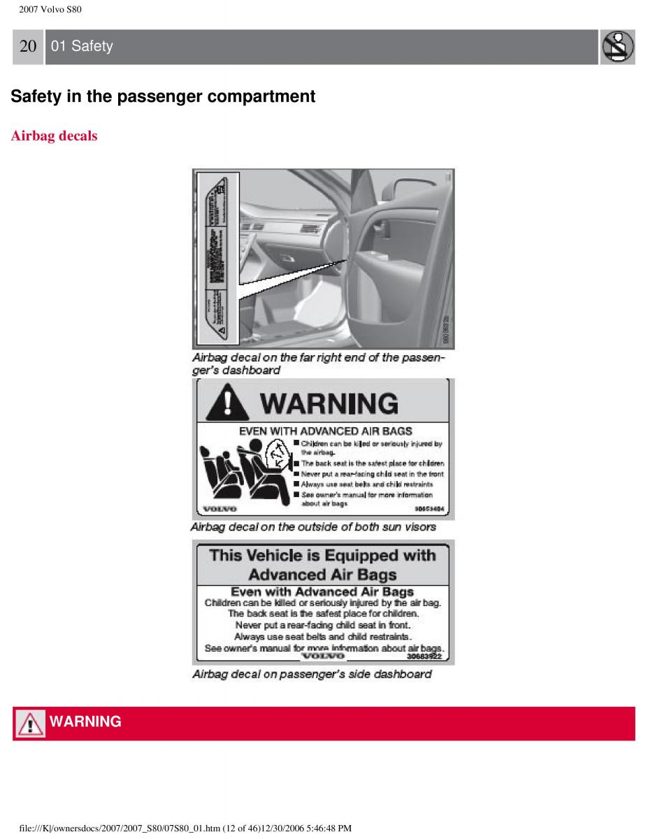 volvo S80 II 2 owners manual / page 18